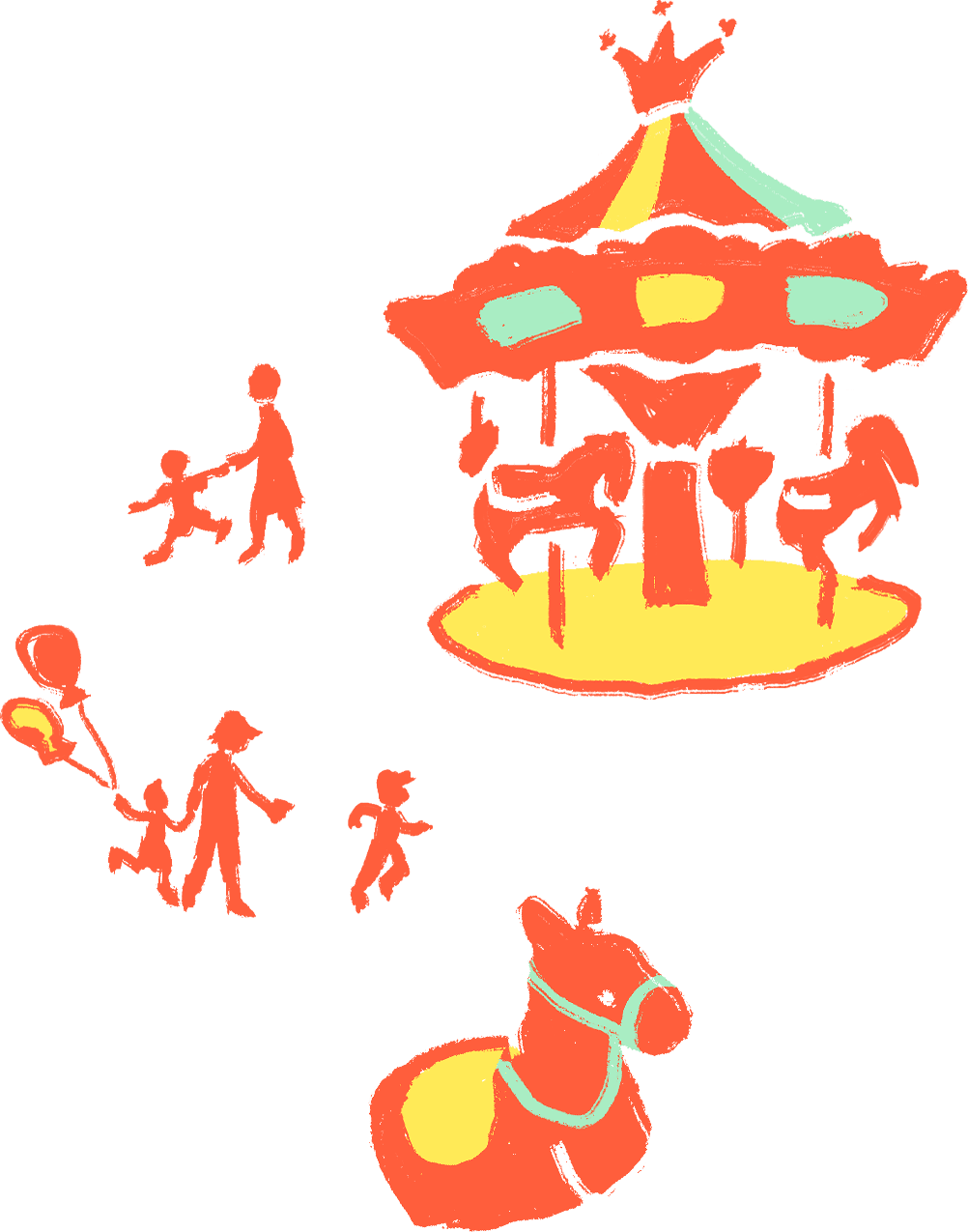 遊園地のイラスト